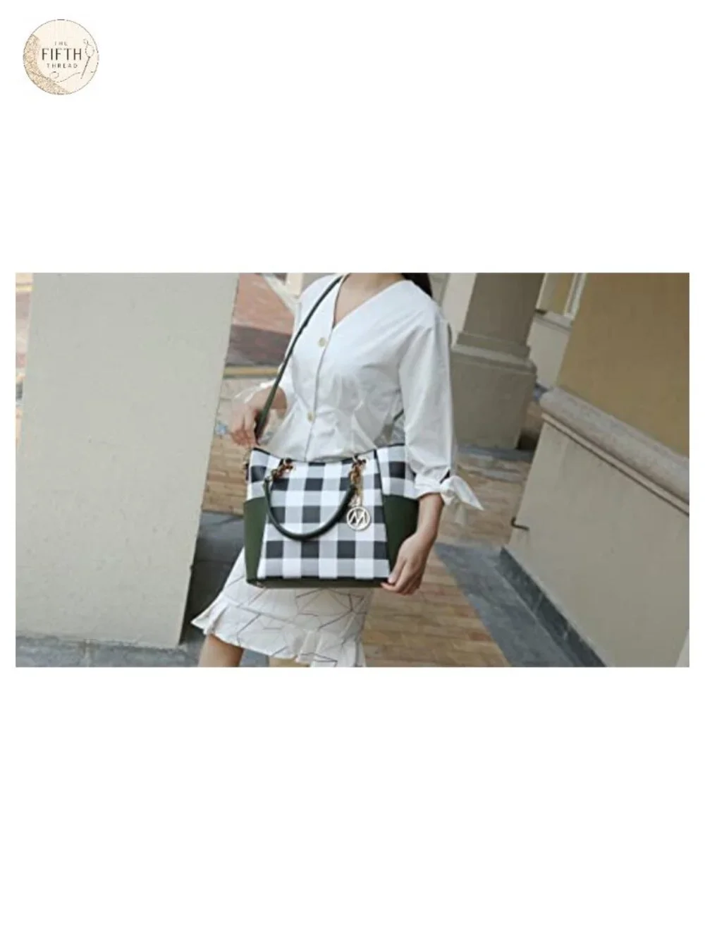 2-Piece Vegan Leather Tote Bag Set with Wristlet Wallet